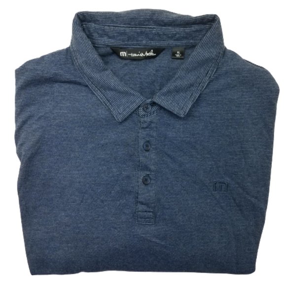 Travis Mathew Other - Travis Mathew XL Blue Stripe Performance Golf Polo